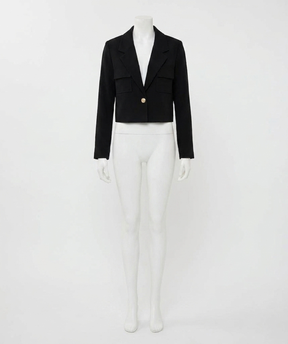 NEW ESQUALO short city blazer in black